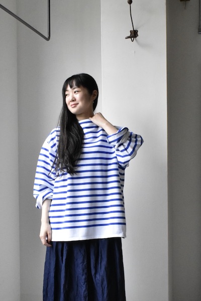 OUTIL ウティ TRICOT AAST パネルボーダー バスクシャツ-